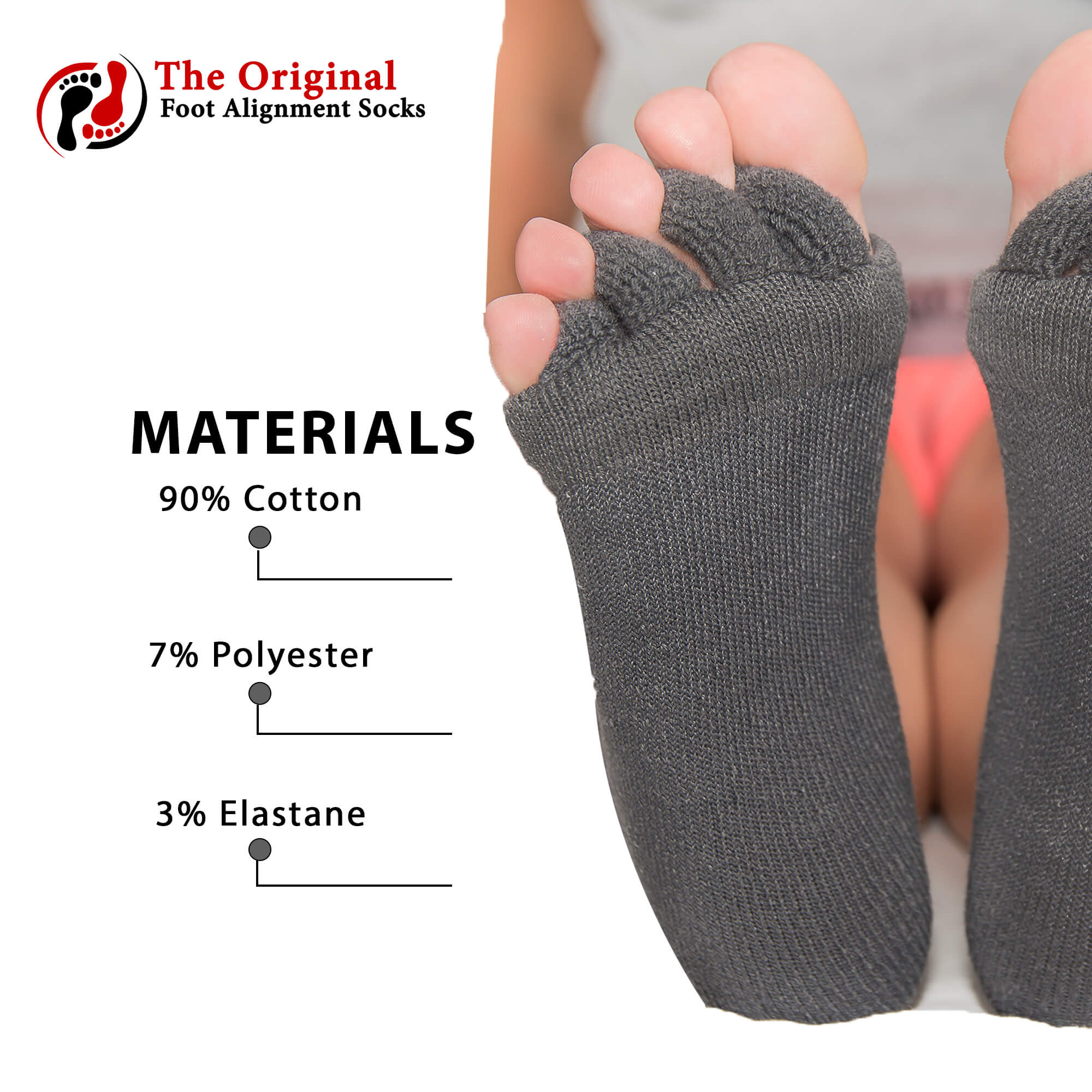 Relieve foot pain and soreness with Charcoal Color Foot Alignment Socks. –  My-Happy Feet - The Original Foot Alignment Socks