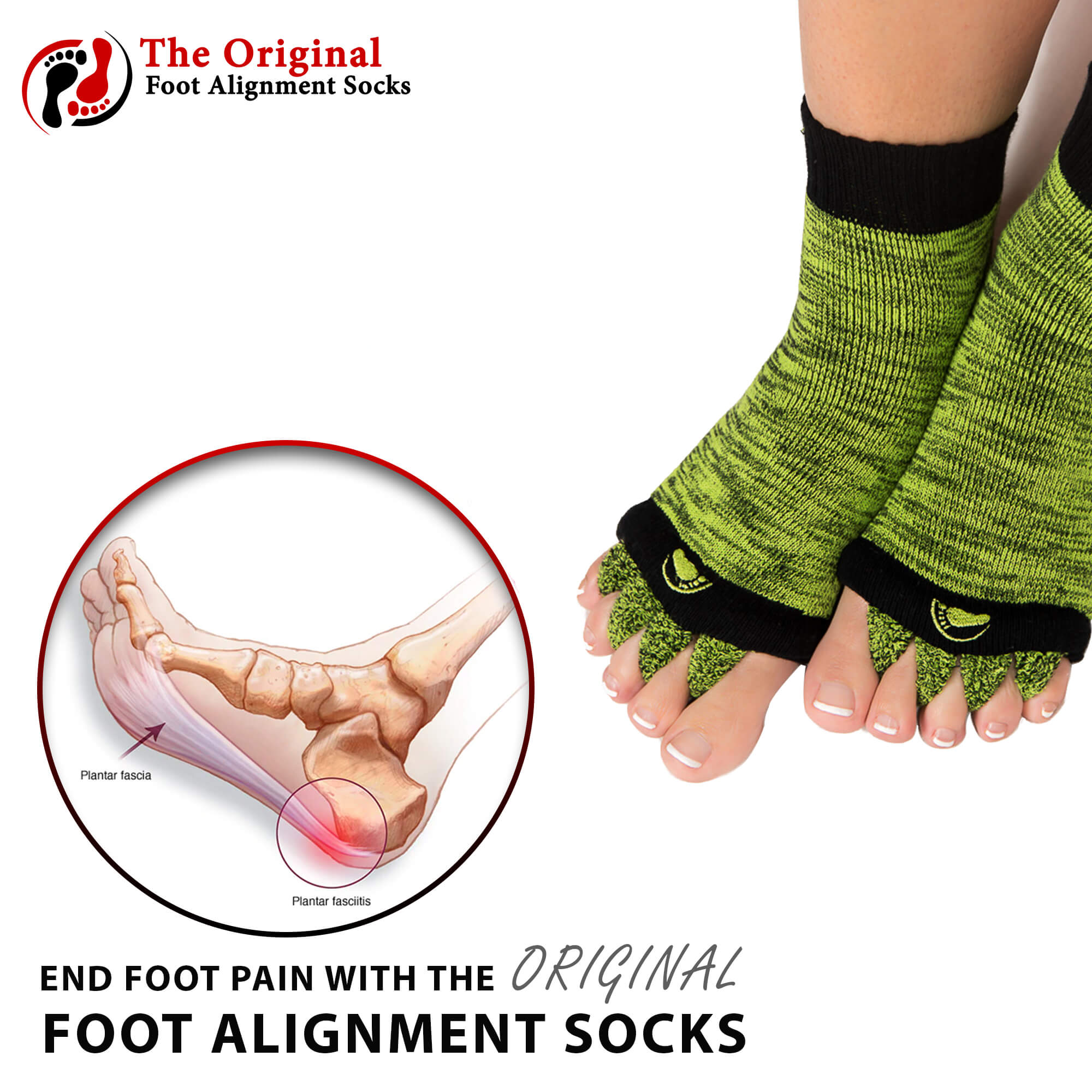  Foot Alignment Socks with Toe Separators by My Happy