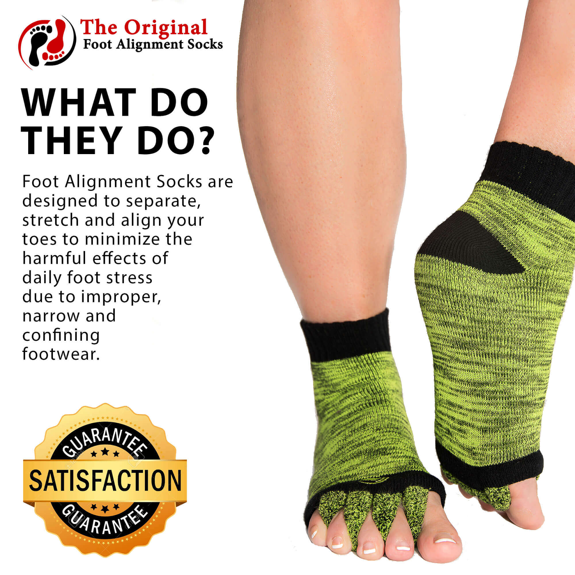 Men Crew Toe Socks Athletic Running Proper Toe Alignment Breathable Me – Fun  Toes
