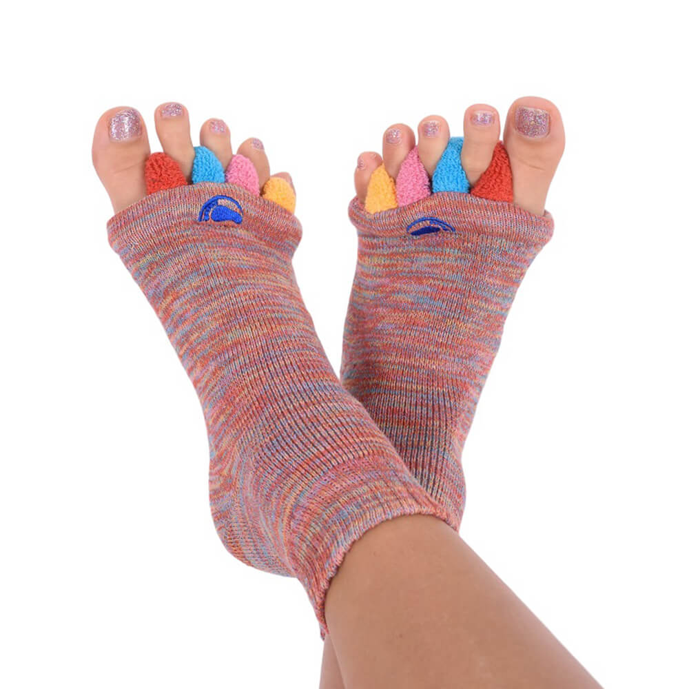  My Happy Feet Bundle - Multicolor Socks (Large) and Peanut Ball  Foot Massager : Health & Household