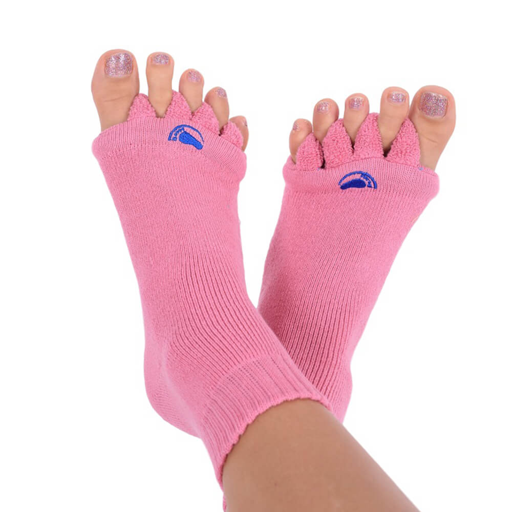 Foot Alignment Socks with Toe Separators by My Happy Feet | for Men or  Women | Charcoal (Medium)